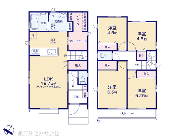 G00380686 東京都東村山市久米川町２丁目 新築一戸建て 3690万円【間取図】