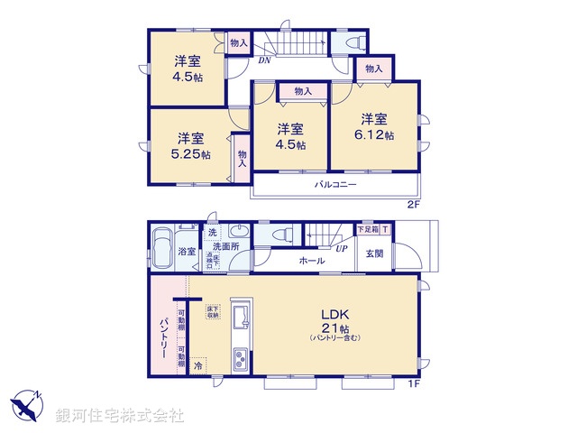 G00380691 東京都東村山市久米川町２丁目 新築一戸建て 4190万円【間取図】