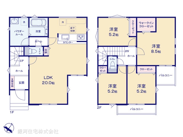 G00380699 埼玉県さいたま市緑区東浦和７丁目 新築一戸建て 5999万円【間取図】