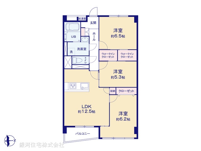 G00380724 神奈川県横浜市南区中里３丁目 中古マンション 3199万円【間取図】