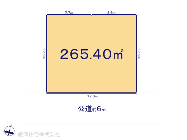 G00380727 埼玉県川越市川鶴２丁目 土地 3480万円【区画図】