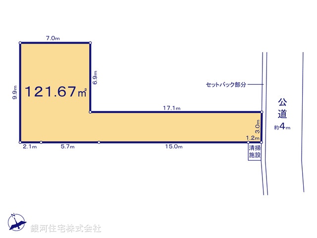 G00380744 埼玉県所沢市上新井２丁目 土地 2890万円【区画図】