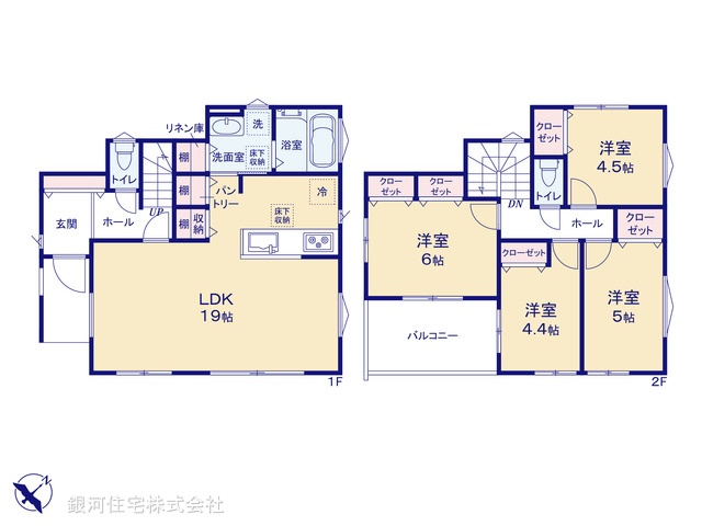 G00380748 神奈川県横須賀市舟倉２丁目 新築一戸建て 3980万円【間取図】
