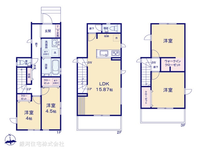 G00380857 東京都足立区島根４丁目 新築一戸建て 5199万円【間取図】