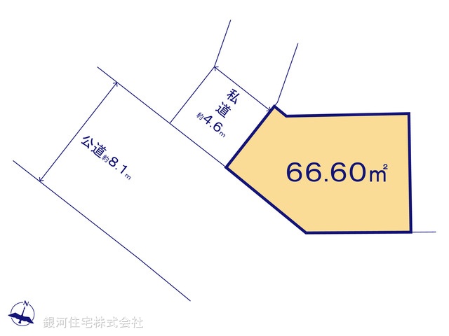 G00380860 東京都板橋区中台１丁目 土地(建築条件付土地) 5480万円【区画図】