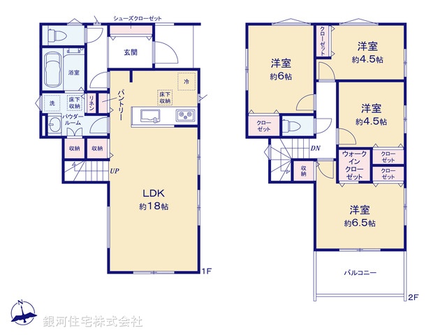 G00380885 神奈川県横須賀市鴨居３丁目 新築一戸建て 3480万円【間取図】
