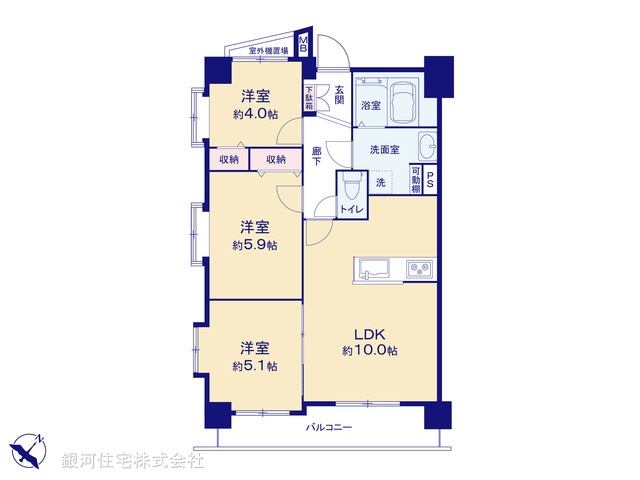 G00380886 東京都立川市高松町２丁目 中古マンション 5480万円【間取図】