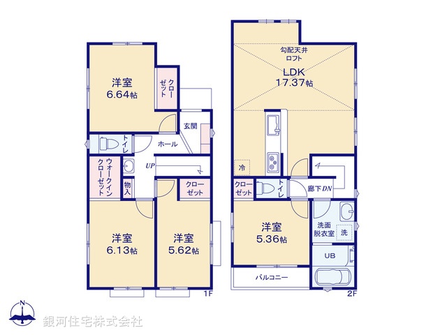 G00380890 神奈川県藤沢市亀井野 新築一戸建て 4280万円【間取図】