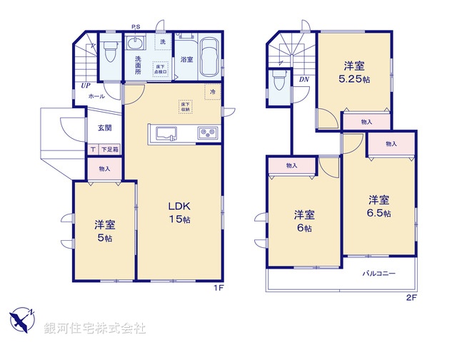G00380927 埼玉県さいたま市岩槻区西原 新築一戸建て 4290万円【間取図】