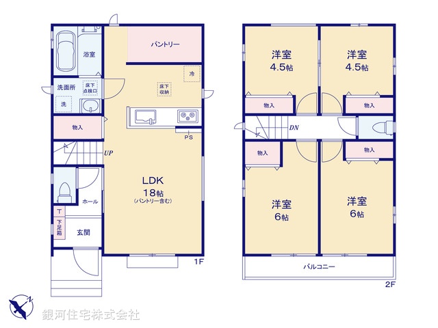 G00380928 埼玉県さいたま市岩槻区西原 新築一戸建て 4190万円【間取図】
