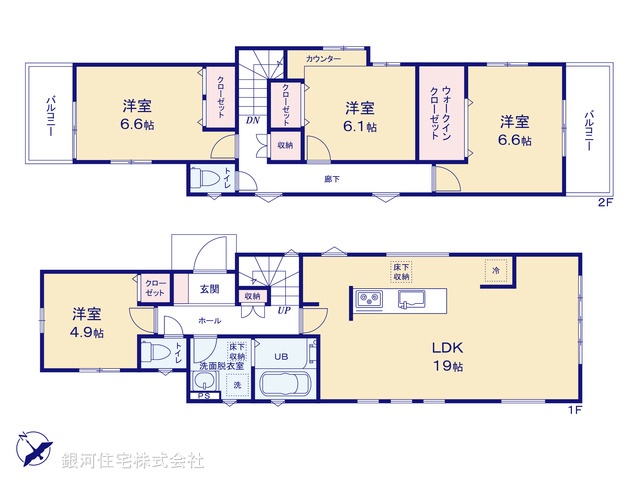 G00380949 神奈川県横浜市神奈川区二本榎 新築一戸建て 6480万円【間取図】