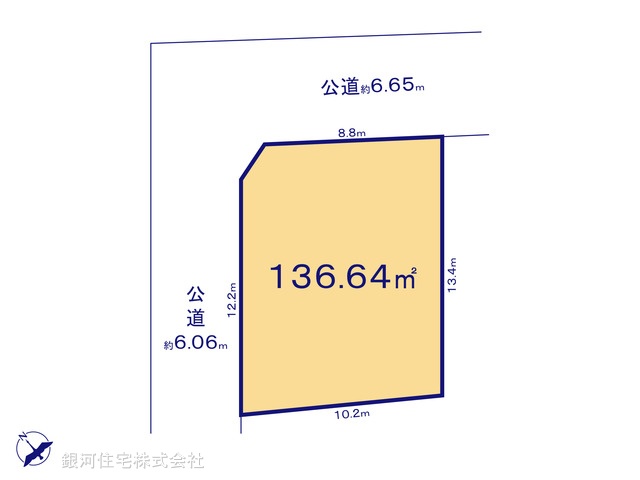 G00380956 埼玉県北本市中丸５丁目 土地 1580万円【区画図】