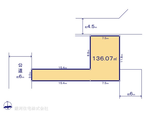 G00380959 東京都青梅市新町５丁目 土地 2380万円【区画図】