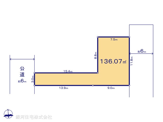 G00380961 東京都青梅市新町５丁目 土地 2380万円【区画図】