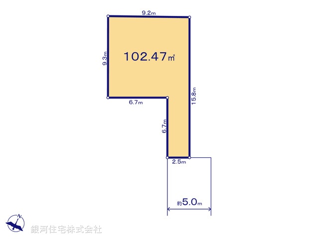 G00380970 神奈川県大和市西鶴間４丁目 土地(建築条件付土地) 2780万円【区画図】