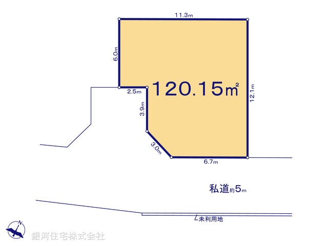 G00380977 東京都東村山市久米川町２丁目 土地 3290万円【区画図】