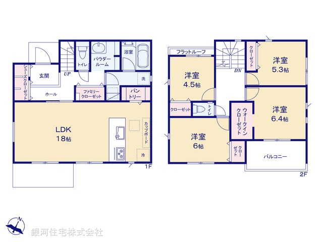 G00380984 神奈川県伊勢原市高森１丁目 新築一戸建て 4380万円【間取図】