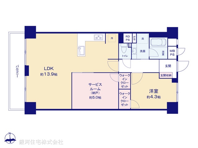 G00380994 東京都江戸川区西葛西６丁目 中古マンション 4280万円【間取図】