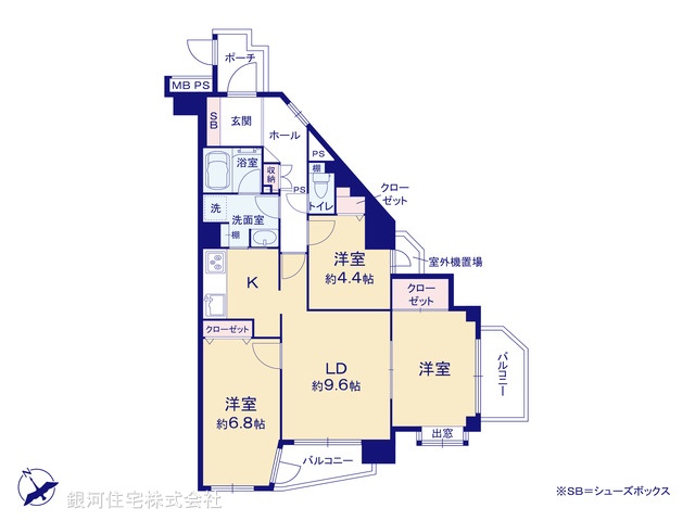 G00380997 神奈川県川崎市多摩区枡形１丁目 中古マンション 3990万円【間取図】