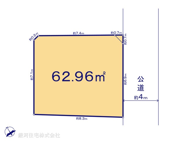 G00381008 東京都府中市西府町４丁目 土地 1780万円【区画図】