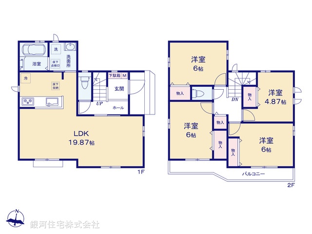 G00381024 埼玉県さいたま市見沼区大字深作 新築一戸建て 4390万円【間取図】