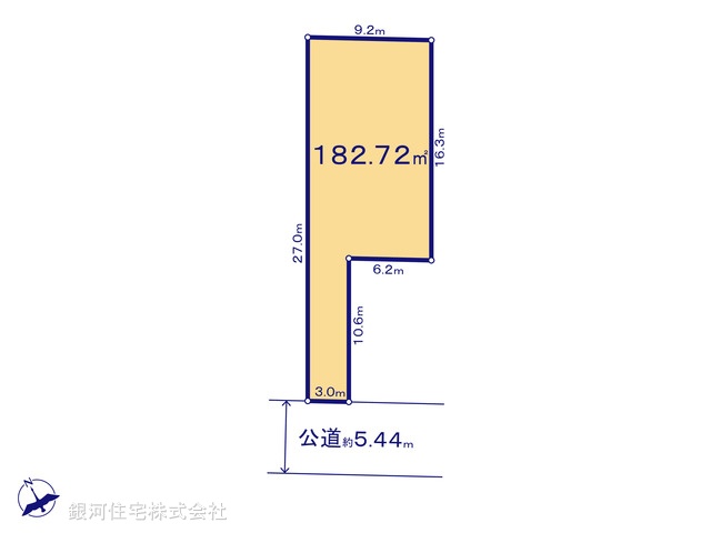 G00381032 東京都昭島市福島町１丁目 土地 2980万円【区画図】
