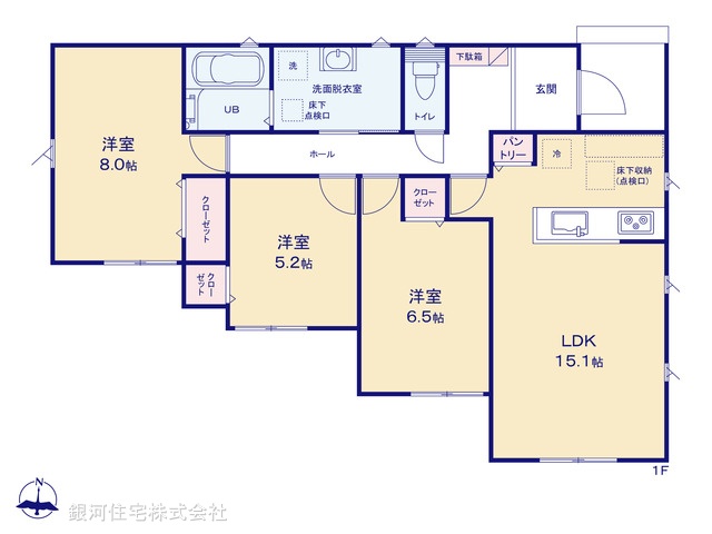 G00381040 東京都八王子市大谷町 新築一戸建て 3180万円【間取図】