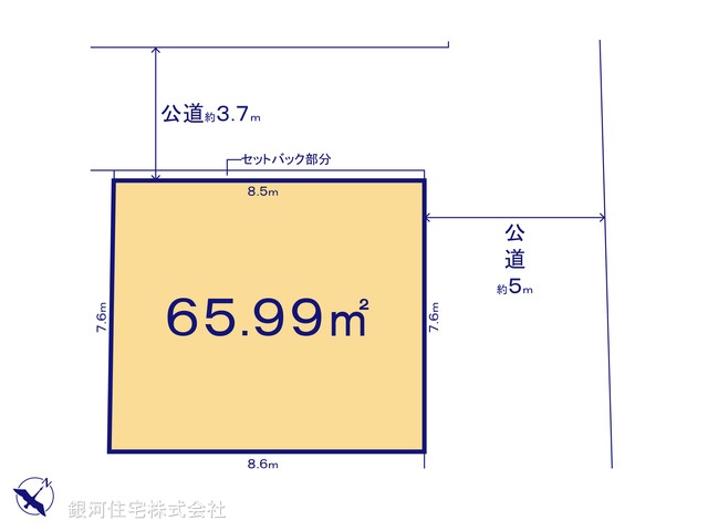 G00381049 千葉県船橋市湊町１丁目 土地 4498万円【区画図】