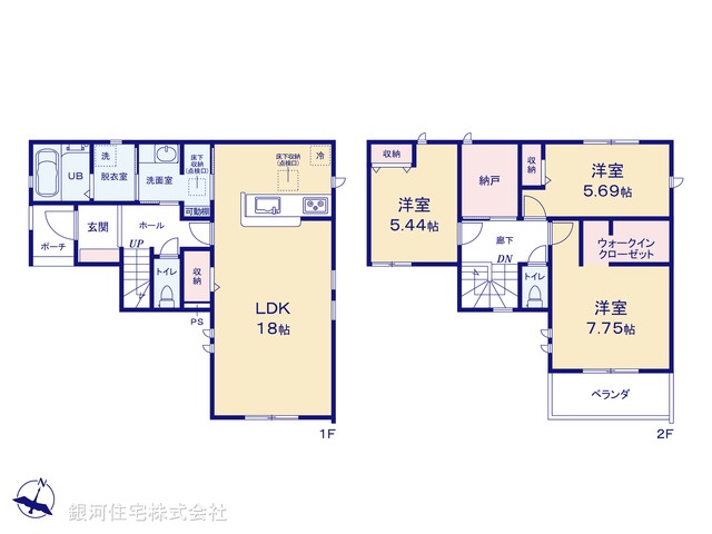 G00381068 東京都東村山市多摩湖町２丁目 新築一戸建て 4080万円【間取図】