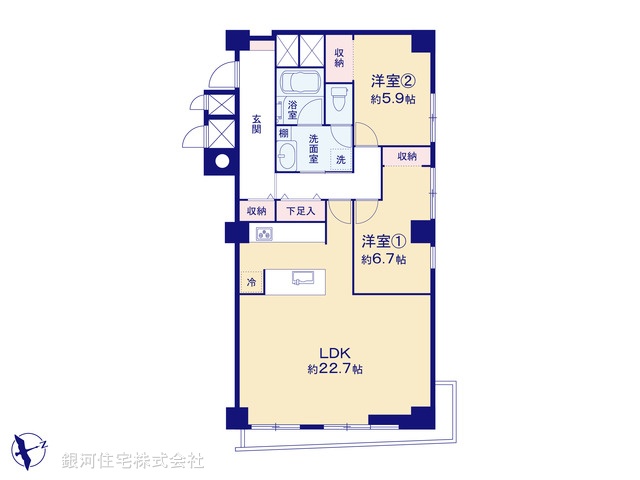 G00381079 東京都武蔵野市御殿山１丁目 中古マンション 1億980万円【間取図】