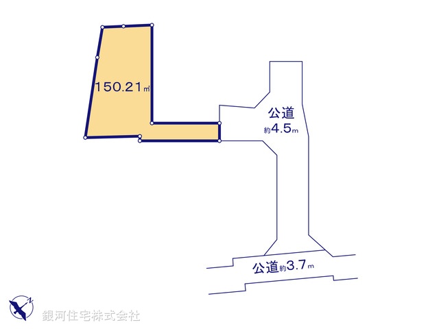 G00381087 神奈川県秦野市今川町 土地 2200万円【区画図】