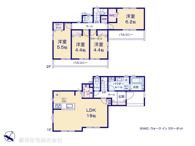 G00381097 神奈川県横須賀市佐原３丁目 新築一戸建て 3480万円【間取図】