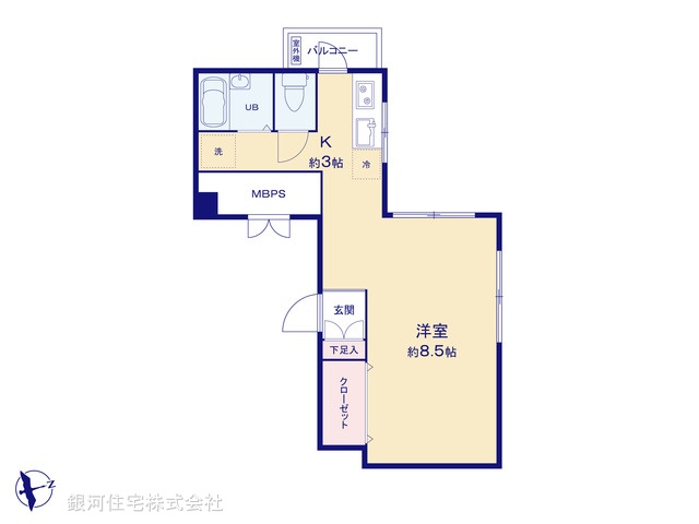 G00381119 東京都港区芝公園２丁目 中古マンション 3580万円【間取図】
