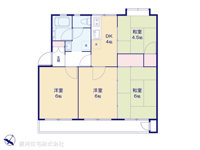 G00381130 神奈川県横須賀市桜が丘２丁目 中古マンション 600万円【間取図】