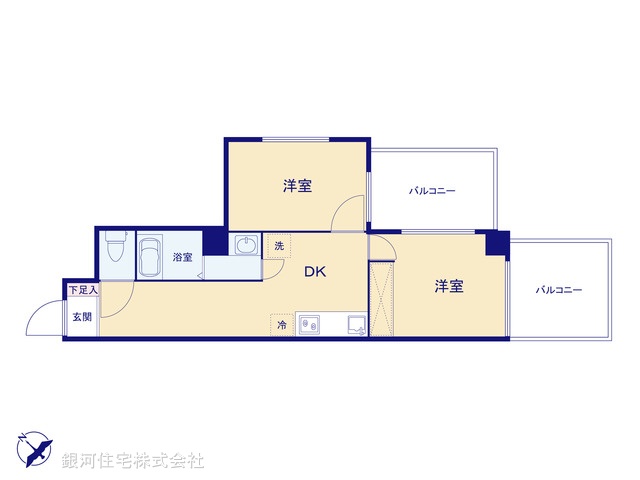 G00381133 東京都荒川区荒川１丁目 中古マンション 2780万円【間取図】
