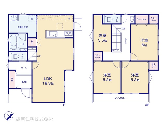 G00381136 東京都町田市木曽東１丁目 新築一戸建て 4680万円【間取図】