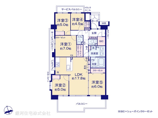 G00381161 神奈川県横浜市戸塚区上矢部町 中古マンション 4390万円【間取図】