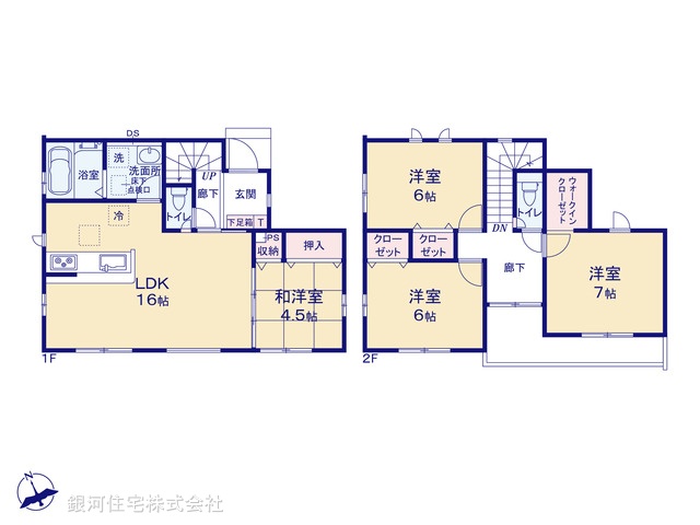 G00381233 千葉県鎌ヶ谷市南初富２丁目 新築一戸建て 3590万円【間取図】