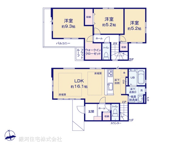 G00381275 東京都三鷹市牟礼１丁目 新築一戸建て 8499万円【間取図】