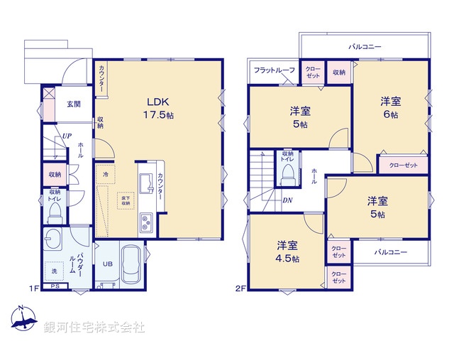 G00381514 東京都小平市上水新町３丁目 新築一戸建て 5999万円【間取図】