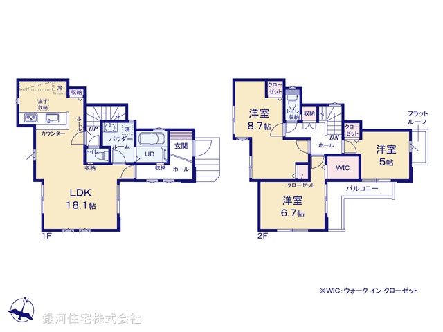 G00381516 東京都八王子市子安町１丁目 新築一戸建て 5599万円【間取図】