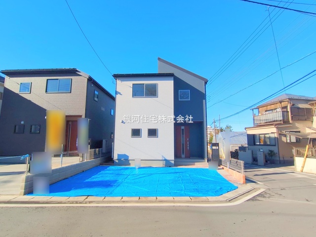 G00381589 千葉県市川市奉免町 新築一戸建て 4280万円 土地面積122.81m² (約37.15坪) 建物面積99.78m² (約30.18坪) 間取り４ＬＤＫ 築年月2025年11月(築１年以内)【外観2】