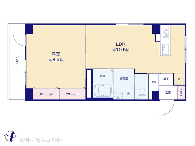 G00381594 東京都大田区田園調布１丁目 中古マンション 3080万円【間取図】