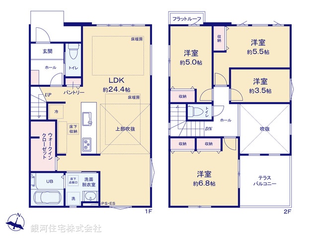 G00381647 千葉県流山市平和台５丁目 新築一戸建て 6299万円【間取図】