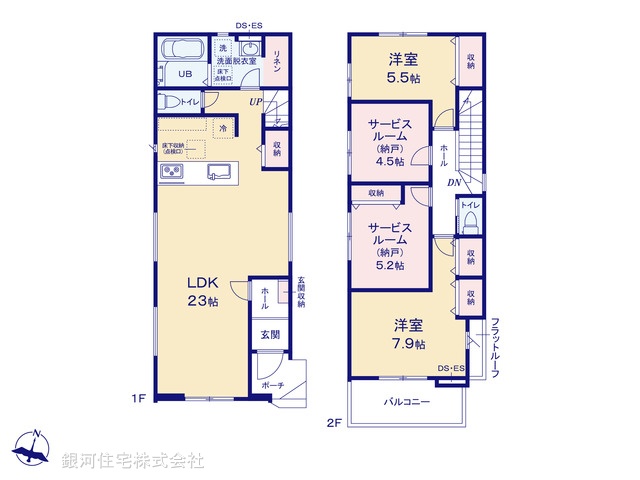 G00381723 千葉県千葉市中央区寒川町３丁目 新築一戸建て 3998万円【間取図】
