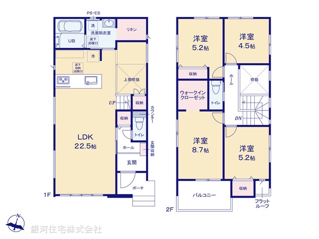 G00381724 千葉県千葉市中央区寒川町３丁目 新築一戸建て 4088万円【間取図】