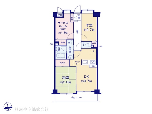 G00381811 東京都板橋区大谷口北町 中古マンション 4490万円【間取図】