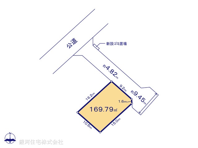 G00381844 埼玉県入間市東町３丁目 土地 2360万円【区画図】