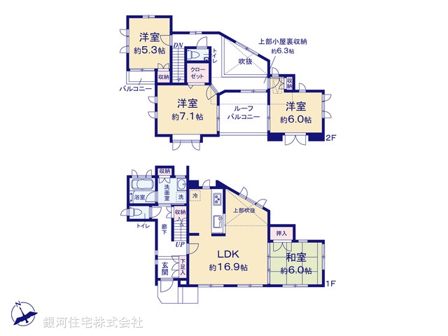 G00381889 千葉県千葉市美浜区稲毛海岸５丁目 中古一戸建て 4999万円【間取図】
