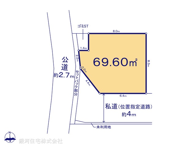 G00381910 埼玉県さいたま市浦和区瀬ヶ崎４丁目 土地 2950万円【区画図】
